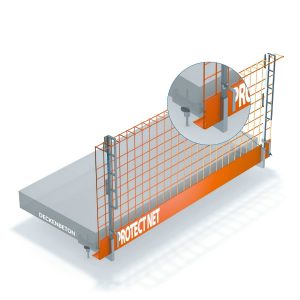 elea Protect Net Seitenschutzgittersystem zB Für Vormontage auf fertige Balkonplatten und gemeinsame Versetzung 1